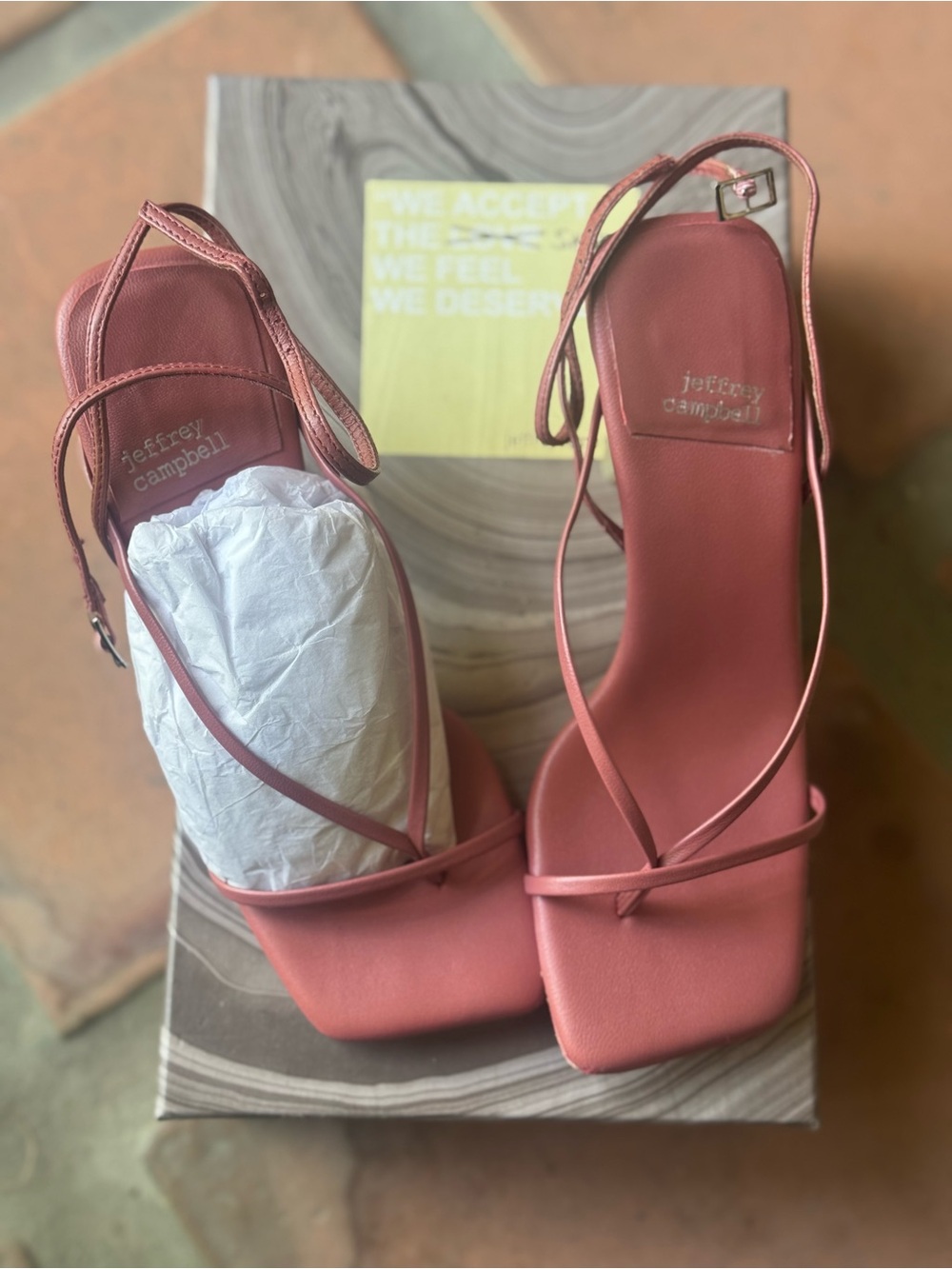 Jeffrey Campbell Women's Pink Strappy Square-Toe Sandals